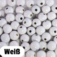 Holzperlen 10mm weiß